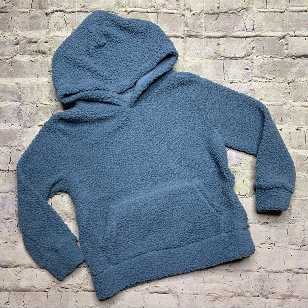 Hooded Sherpa Sweatshirt with Kangaroo Pocket